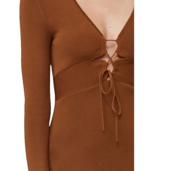 Free People Significant Other Monica Knit Dress in Chocolate Size 6 NWT - Picture 5 of 13
